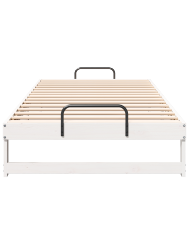 Struttura del letto Bianco 100 x 210 cm Pino massello