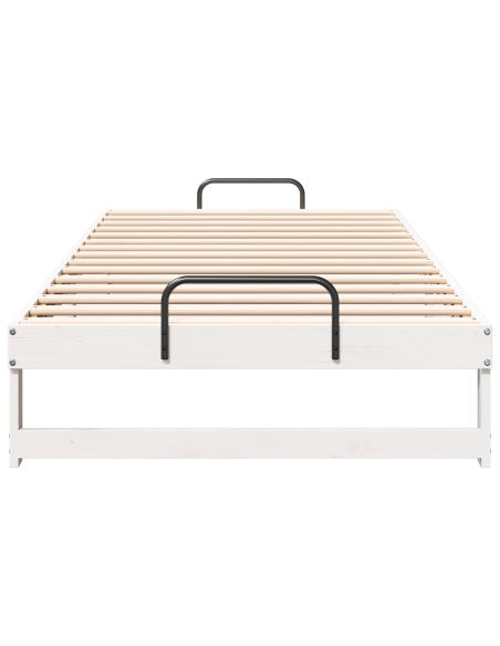 Struttura del letto Bianco 100 x 210 cm Pino massello