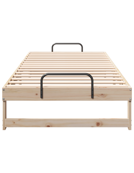 Struttura Letto con Manici Marrone 80 x 220 cm
