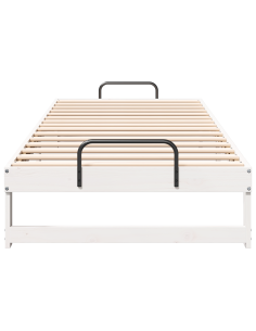 Struttura del letto Bianco 100 x 220 cm Pino massello