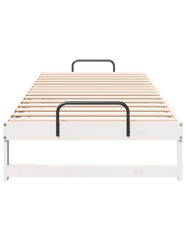 Struttura del letto Bianco 100 x 220 cm Pino massello