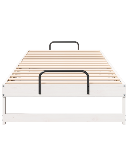 Struttura Letto con Manici Bianco 100 x 220 cm