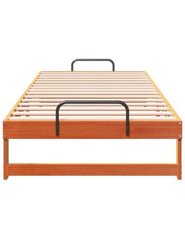 Struttura del letto Marrone 100 x 220 cm Pino massello