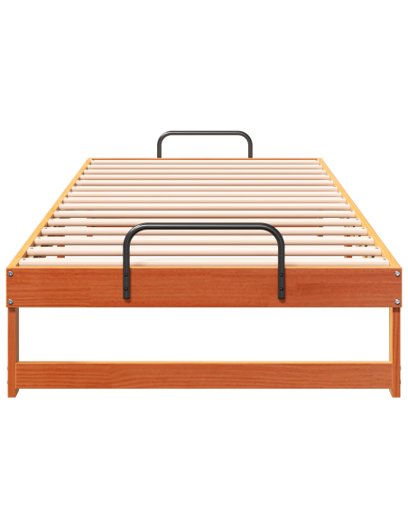 Struttura Letto con Manici Marrone 100 x 220 cm