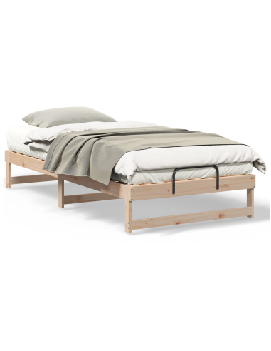 Struttura del letto Marrone 100 x 210 cm Pino massello