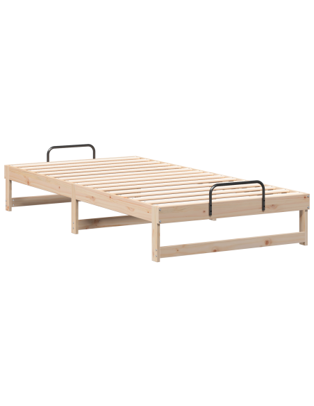 Struttura del letto Marrone 100 x 210 cm Pino massello