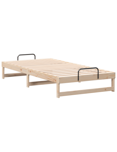 Struttura del letto Marrone 100 x 210 cm Pino massello