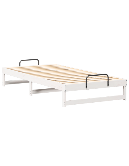 Struttura del letto Bianco 100 x 210 cm Pino massello