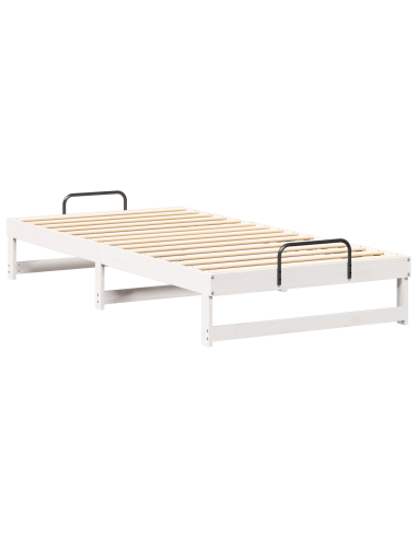 Struttura del letto Bianco 100 x 210 cm Pino massello