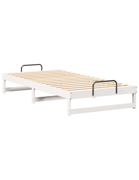 Struttura del letto Bianco 100 x 210 cm Pino massello
