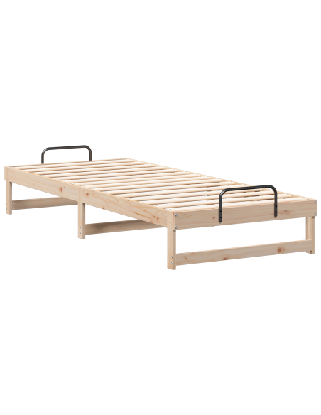 Struttura Letto con Manici Marrone 80 x 220 cm