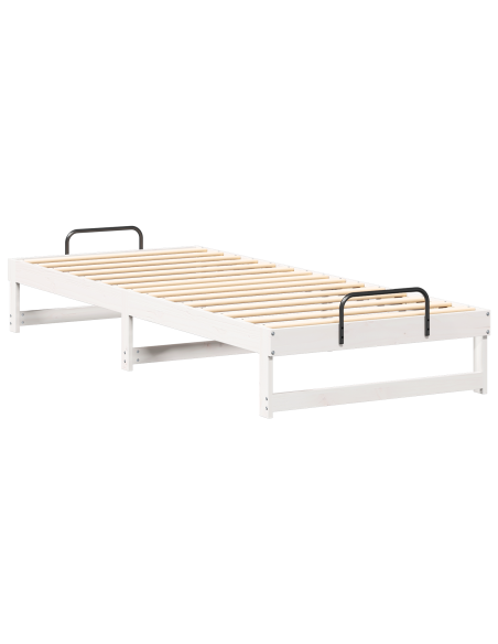 Struttura del letto Bianco 80 x 220 cm Pino massello