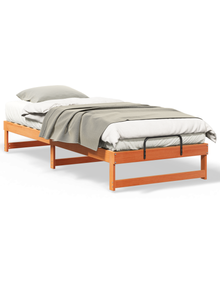 Struttura Letto con Manici Marrone 80 x 220 cm