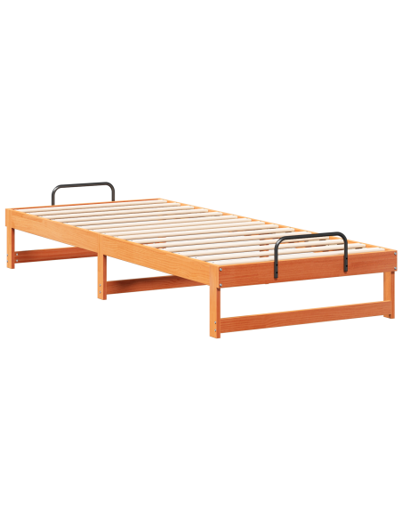 Struttura Letto con Manici Marrone 80 x 220 cm