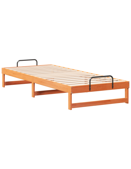 Struttura Letto con Manici Marrone 80 x 220 cm
