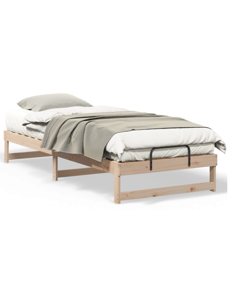 Struttura Letto con Manici Marrone 90 x 220 cm