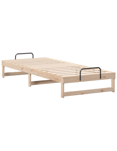 Struttura del letto Marrone 90 x 220 cm Pino massello