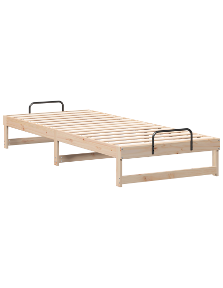 Struttura Letto con Manici Marrone 90 x 220 cm