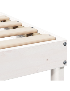 Struttura del letto Bianco 90 x 220 cm Pino massello 2