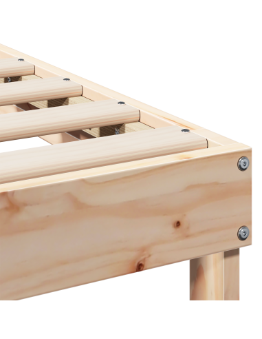 Struttura del letto Marrone 100 x 220 cm Pino massello