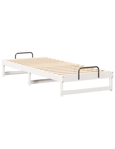 Struttura del letto Bianco 100 x 220 cm Pino massello