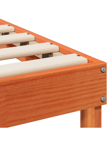 Struttura del letto Marrone 100 x 220 cm Pino massello