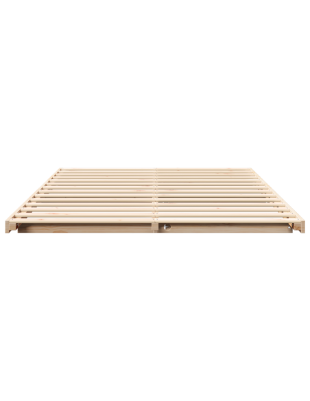Struttura letto a terra Marrone 140 x 220 cm