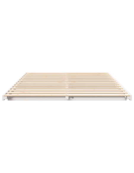 Struttura letto a terra Bianco 140 x 220 cm