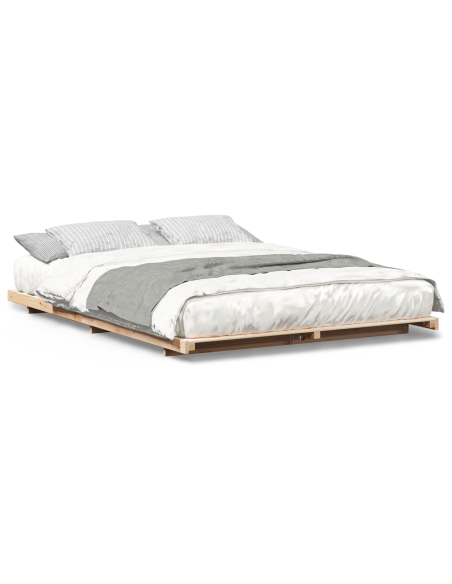 Struttura letto a terra Marrone 140 x 220 cm