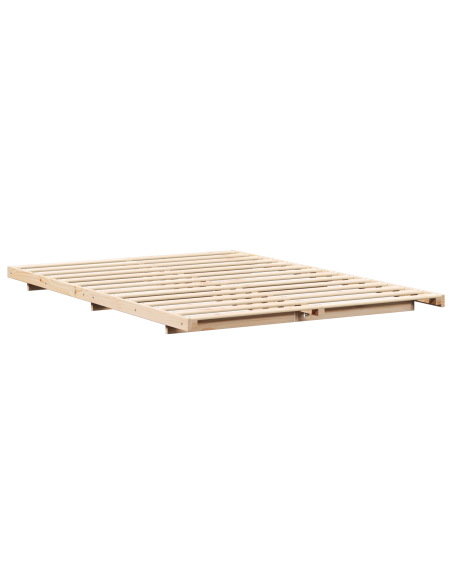 Struttura letto a terra Marrone 140 x 220 cm