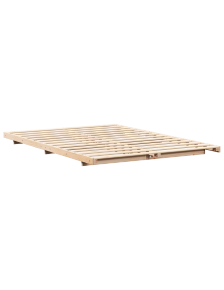 Struttura letto a terra Marrone 140 x 220 cm