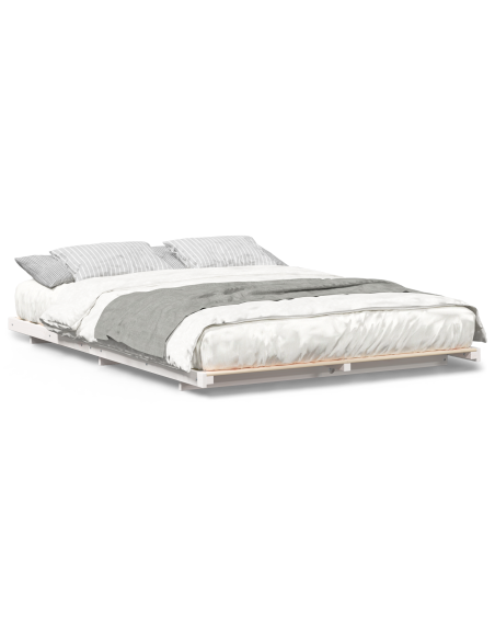 Struttura letto a terra Bianco 140 x 220 cm