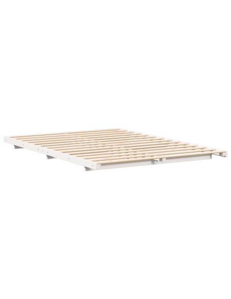 Struttura letto a terra Bianco 140 x 220 cm