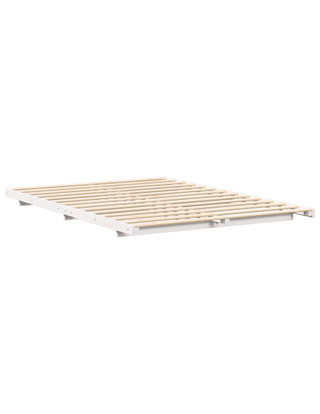 Struttura letto a terra Bianco 140 x 220 cm