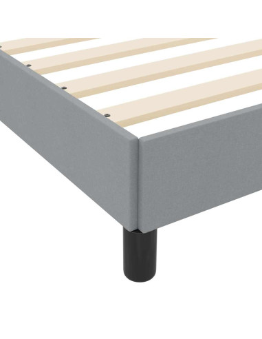Letto a molle con materasso Grigio chiaro 140 x 200 cm Tessuto