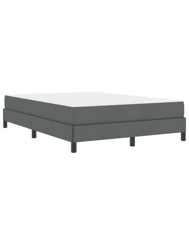 Letto a molle con materasso Grigio scuro 140 x 200 cm Tessuto
