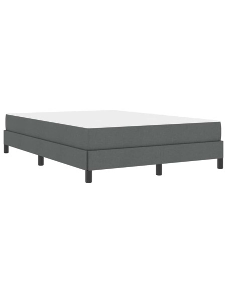 Letto a molle con materasso Grigio scuro 140 x 200 cm Tessuto
