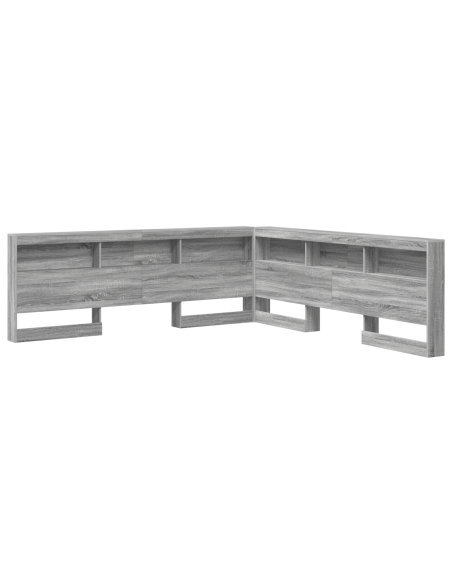 Testata contenitore Grigio sonoma 200 cm Legno multistrato