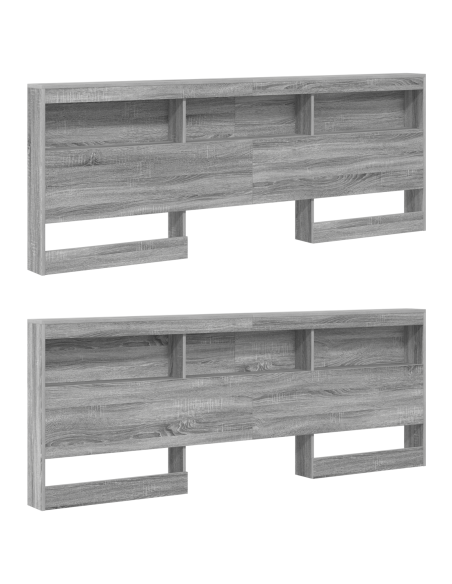 Testata contenitore Grigio sonoma 200 cm Legno multistrato