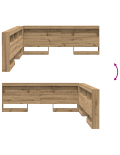 Testata contenitore Rovere artigianale 200 cm Legno multistrato 2