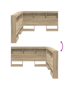 Testata contenitore Rovere Sonoma 140 cm Legno multistrato 2