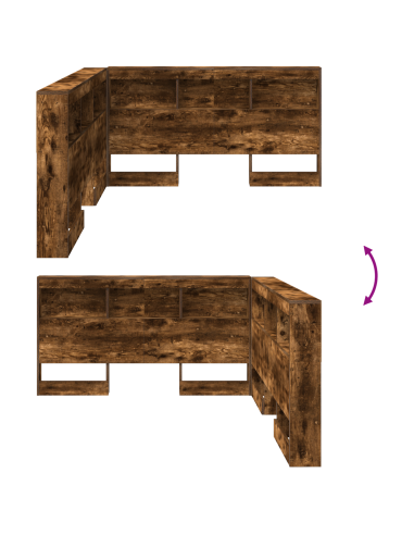 Testata contenitore Rovere fumé 150 cm Legno multistrato