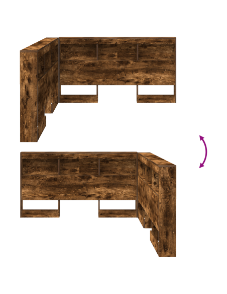 Testata contenitore Rovere fumé 150 cm Legno multistrato