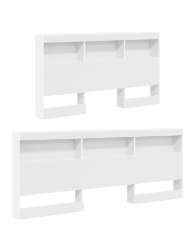 Testata contenitore Bianco 160 cm Legno multistrato