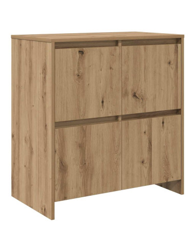 Credenza con cassetto 3 pcs Rovere artigianale 70 x 41 x 75 cm
