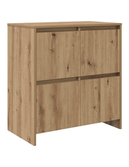 Credenza con cassetto 3 pcs Rovere artigianale 70 x 41 x 75 cm