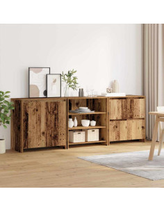 Credenza 3 pcs Legno vecchio 70 x 41 x 75 cm Legno multistrato 2