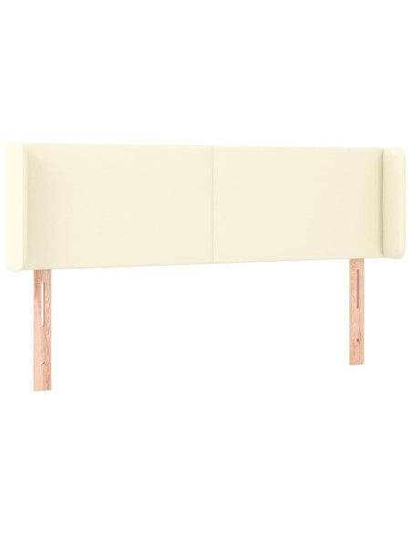 Testiera ad Orecchio Crema 147x16x78/88 cm in Similpelle