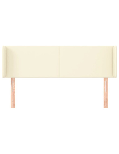 Testiera ad Orecchio Crema 147x16x78/88 cm in Similpelle