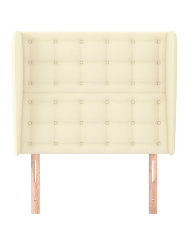 Testiera ad Orecchio Crema 83x23x118/128 cm in Similpelle